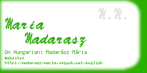 maria madarasz business card